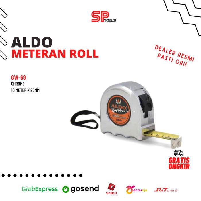 METER ROL / METERAN ROLL 10M 10 METER 10METER ALDO CHROME GW-69