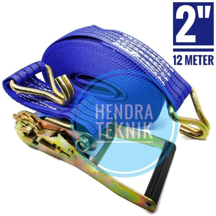 RACHET TIE DOWN 5cm 12 m TALI KREK LASHING CARGO LASHING 2" INCH x 12M