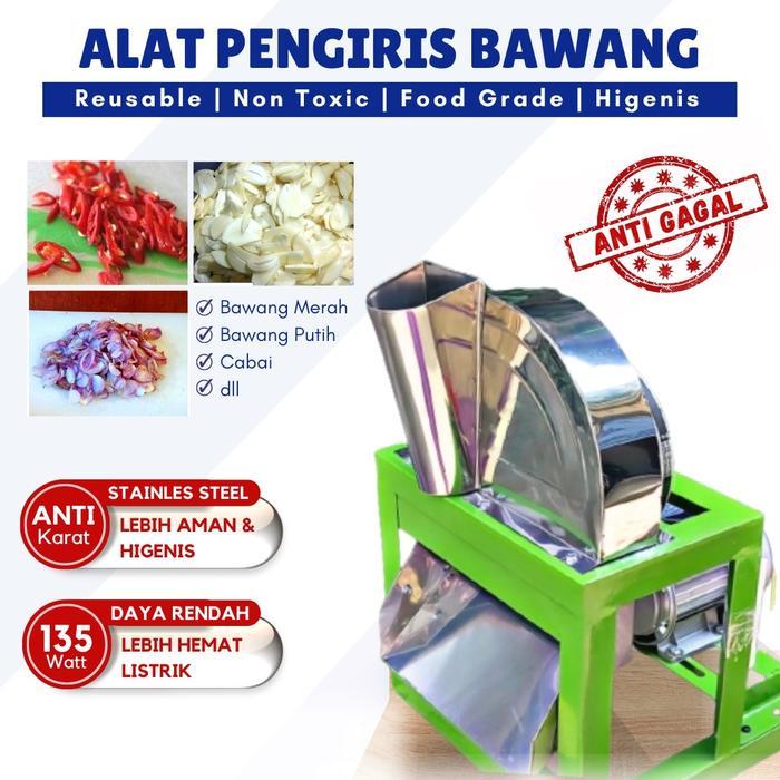 Mesin Potong Bawang Merah Alat Iris Bawang Elektrik Perajang Brambang