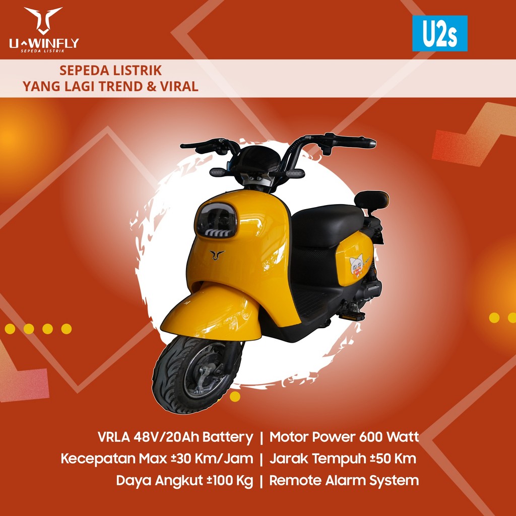 UWINFLY U2S SEPEDA LISTRIK NEW GARANSI RESMI