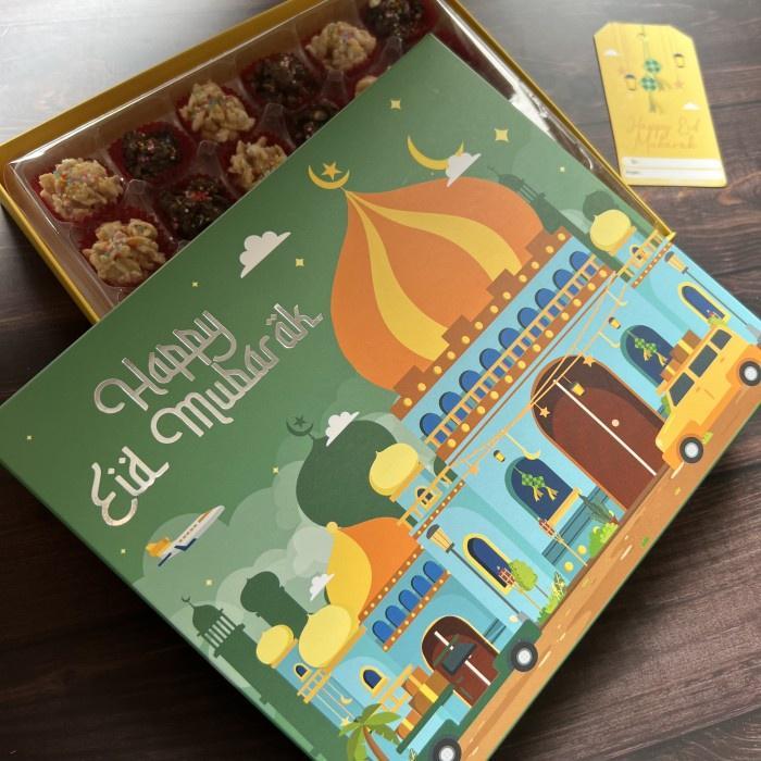 Stok Baru Box Nastar Lebaran Dus Nastar Sekat 20 dan 30 Box Packaging Idul Fitri