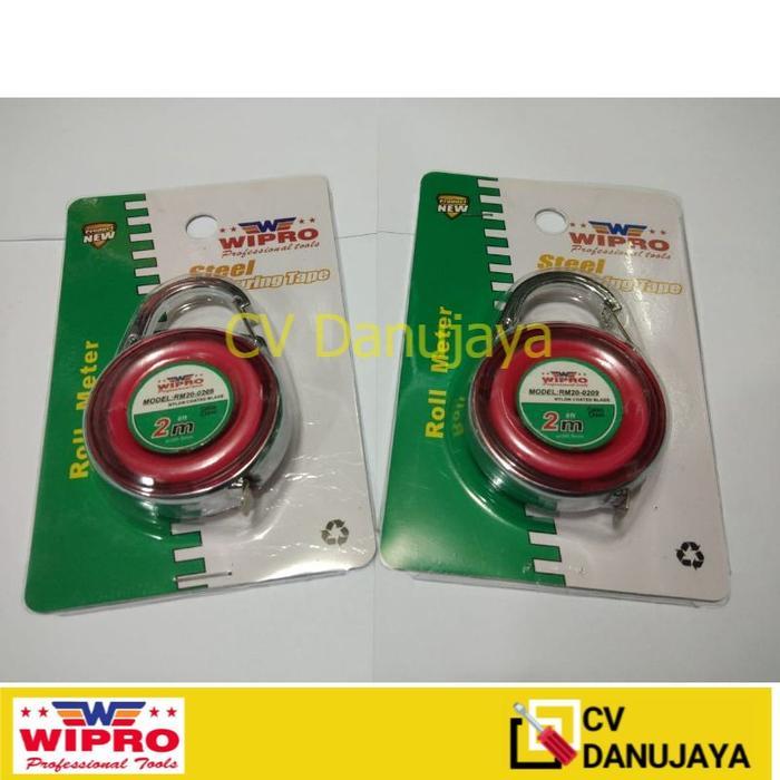 METERAN BULAT STAINLESS STEEL 2M WIPRO/METERAN BESI/METERAN GANTUNGAN KUNCI/METERAN ALAT UKUR