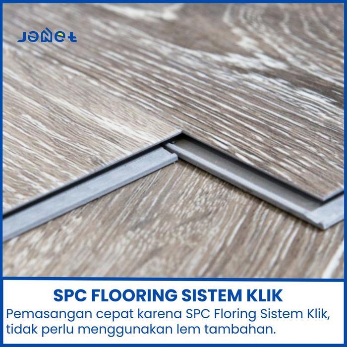 Lantai SPC Flooring 4mm Parkit Kayu Klik Lantai Sample