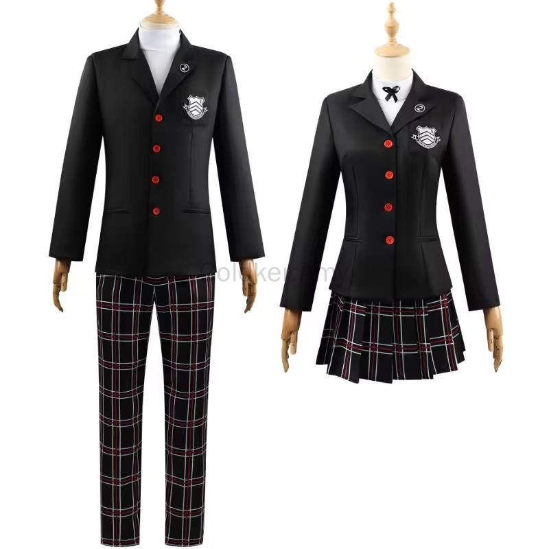 Game Persona 5 Amamiya Ren Kasumi Yoshizawa Cosplay Men Women School Uniform Uni Halloween Costume