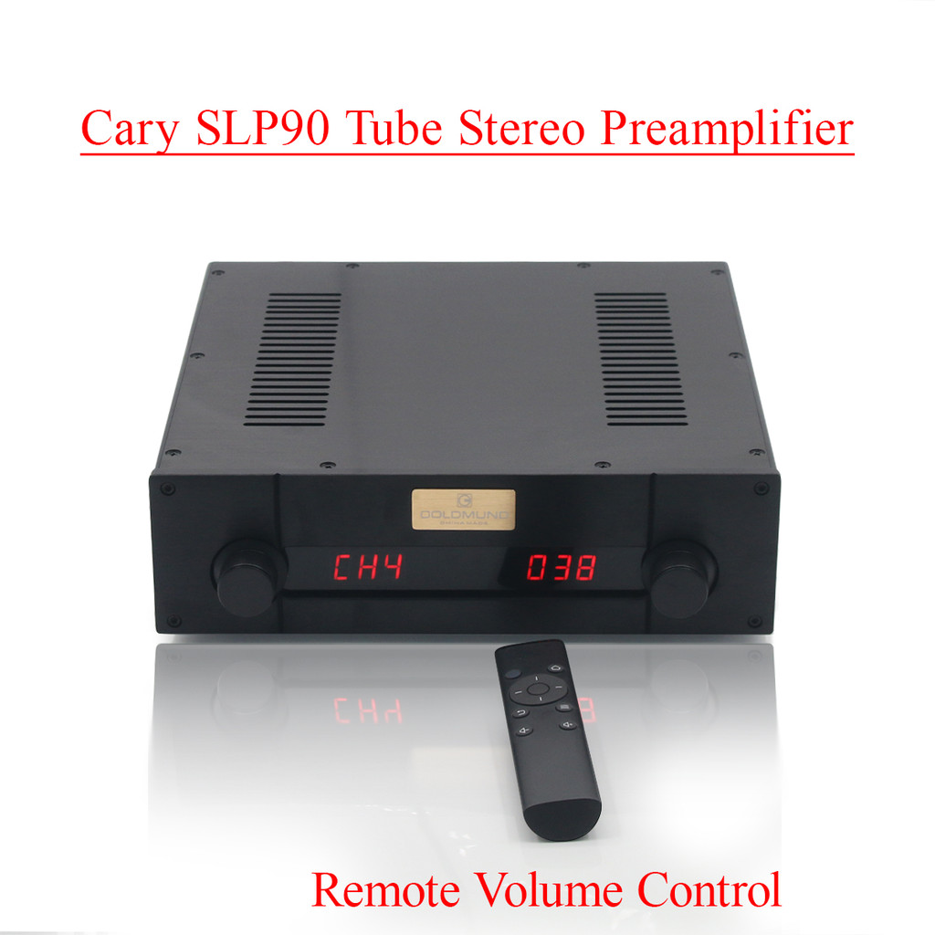 Best HiFi Remote Control Volume Preamp 12AU7 / ECC82 Tube Stereo Preamplifier Base On CARY-SLP90 Pre
