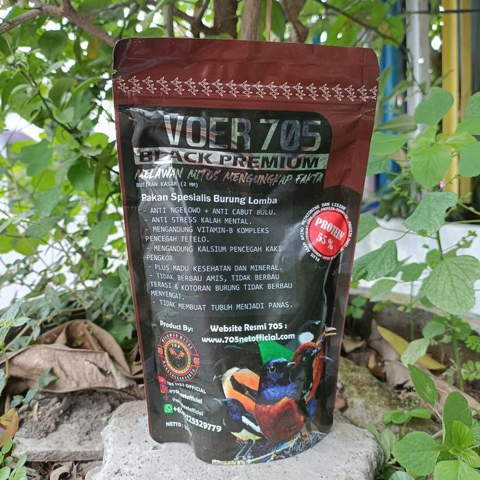 Voer705 Black Premium 110Gram Voer 705 Makanan Burung Murai Kacer Cendet Kualitas Terbaik Untuk