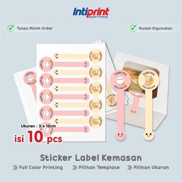Sticker Thank You Stiker Segel Kemasan Box Makanan / Sticker Ucapan Segel Botol segel Toples