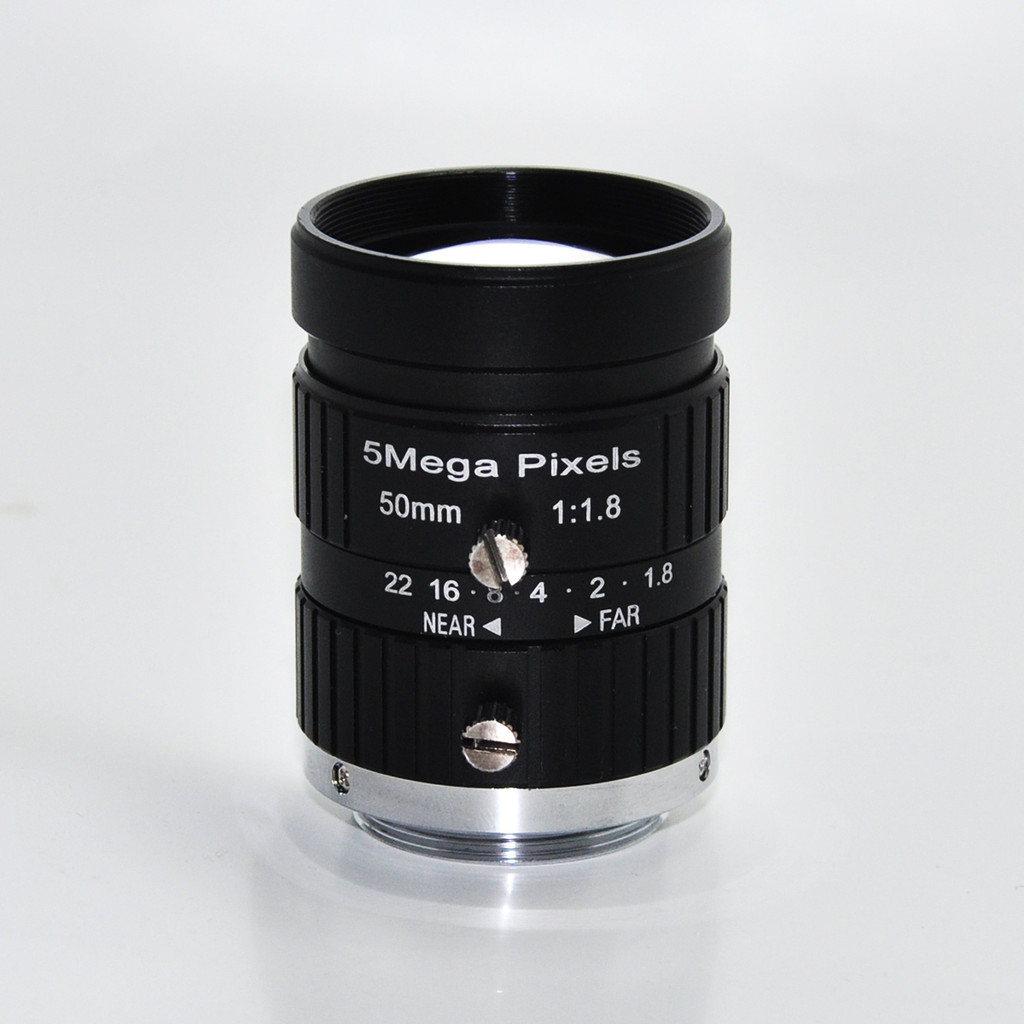 3MP 5MP 25mm 50mm Cs C Mount Lens Manual Iris 1:1.2-1.8 Aperture 1/1.8" - 1/2" Image Format