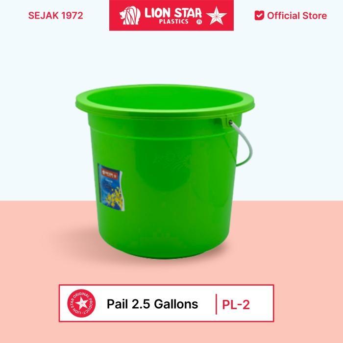 LION STAR Ember Plastik Pail 2.5 Gallons / 9.5 Liter PL-2