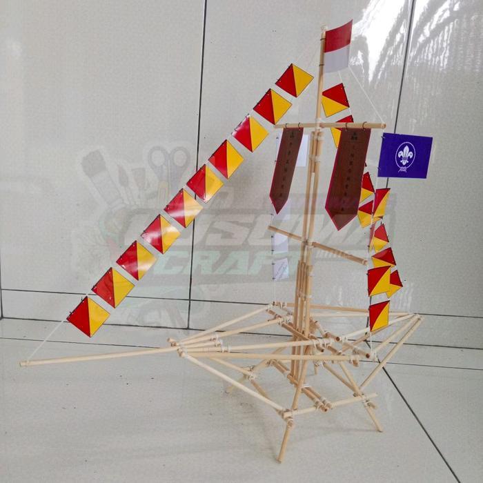 TERLARIS Miniatur Pionering Pramuka Kapal Laut 30 Tongkat Miniatur Pionering Detail Murah READY