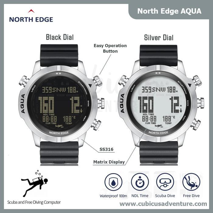 Dive Computer North Edge Aqua - Scuba Diving Freediving Nitrox NDL
