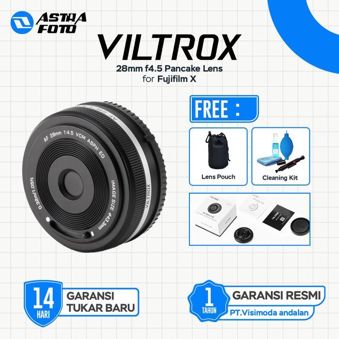 VILTROX 28mm f4.5 Pancake Lens for Fujifilm X Mount Lensa Kamera Garansi Resmi