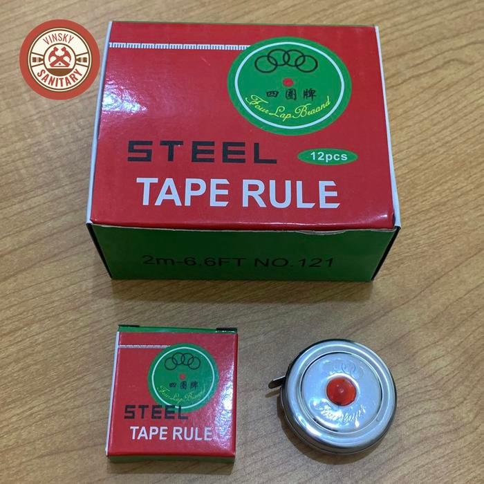 "New" Meteran Jengkol/Meteran Besi/Meteran 2 meter/Meteran Stainless Bulat