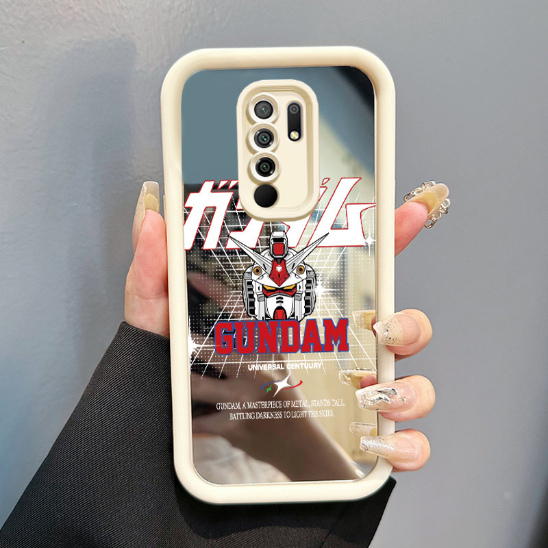 Casing Hp Untuk Xiaomi Redmi 9 Redmi 9 Prime 8 6A 5 Plus POCO M2 Case Robot Mecha Keren Mirror Kasin