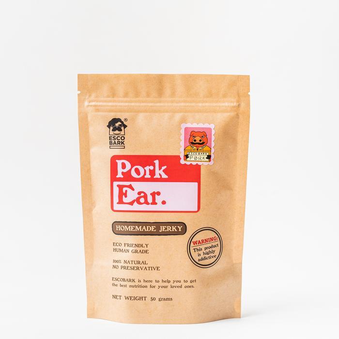 Escobark Pork Ear Kuping Babi Kering Dehydrated Pig Snack Anjing Dog