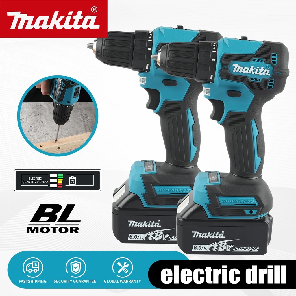 Makita DDF485 10MM Compact Cordless Brushless Drill Multi-function Screwdriver Impact Rechargeable