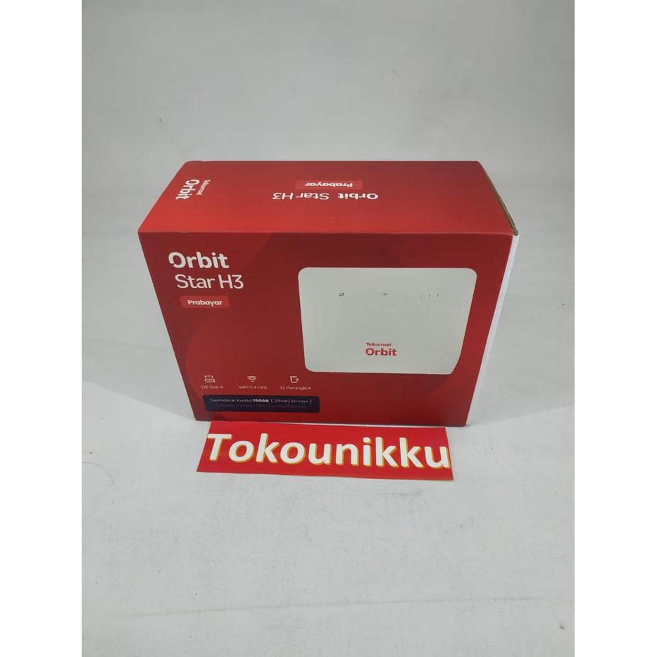 Terbaru Best Quality 100% Original Modem Router Orbit Star H3 B313 Free Kuota Telkomsel 150Gb