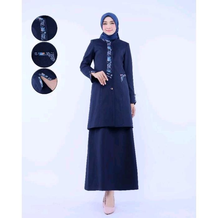 ASLI Baju Dinas PDL Dongker atau Navy/ seragam PDH dongker wanita Baju Dinas Dongker/Navy Guru,Tunik