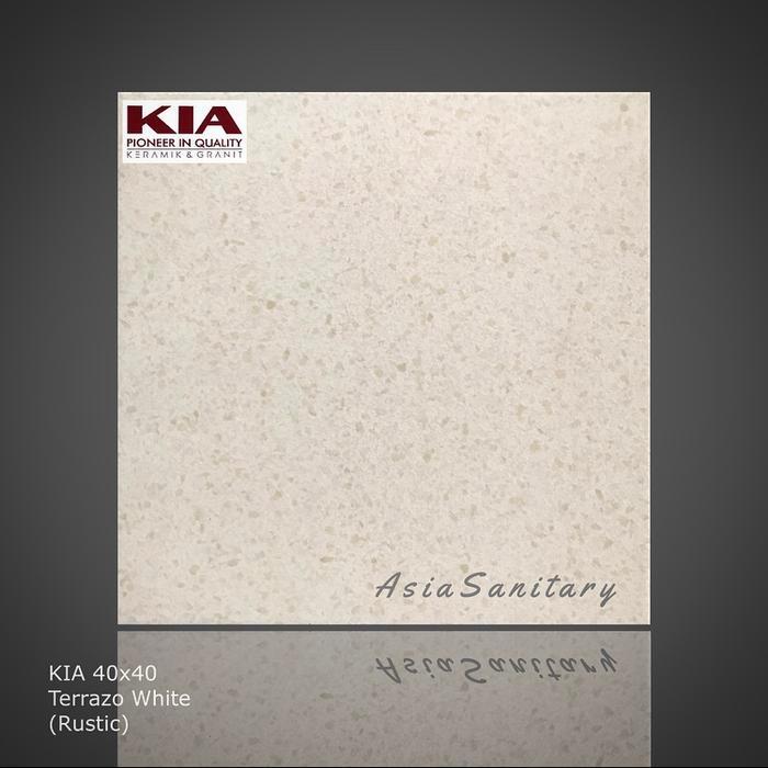 PROMO KERAMIK KASAR 40X40 KIA TERRAZO WHITE KW1