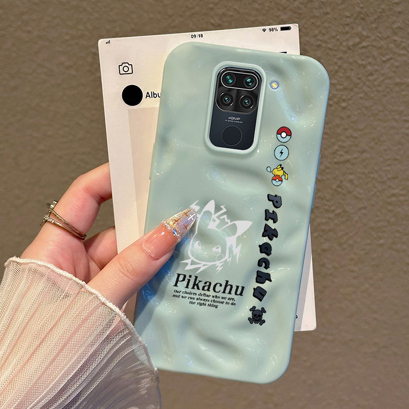 Casing Hp Xiaomi Redmi Note 9 Case Casing HP Softcase Silikon ponsel Anti-sidik jari Pola meteorit j