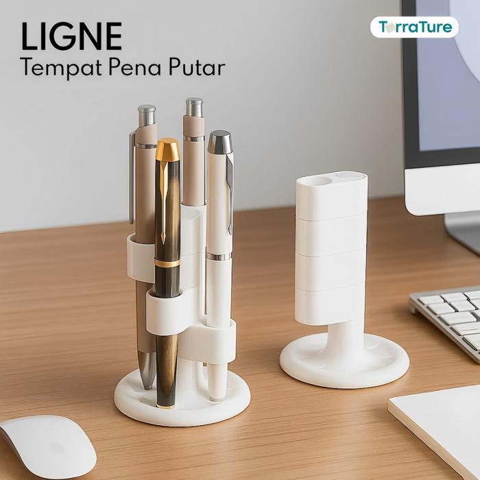 TerraTure Tempat Pensil Meja Kantor Aesthetic Pen Holder Stand Tempat Pulpen Desktop Organizer
