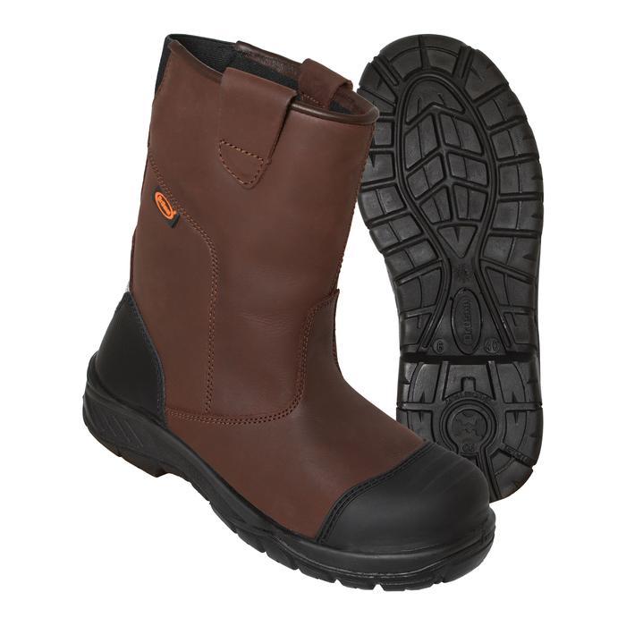 Dr OSHA Mustang 3373 S1 Composite Safety Shoes Boot - Brown
