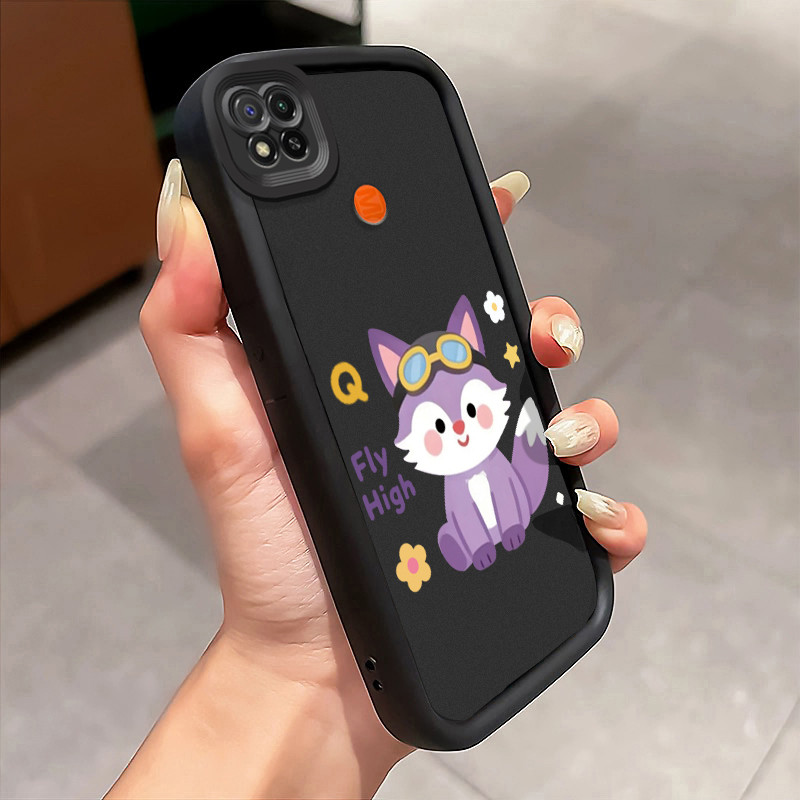 Casing Hp Xiaomi Redmi 9C Redmi 9C NFC Redmi 10A POCO C31 Case Rubah kecil kartun Kasing silikon Ces