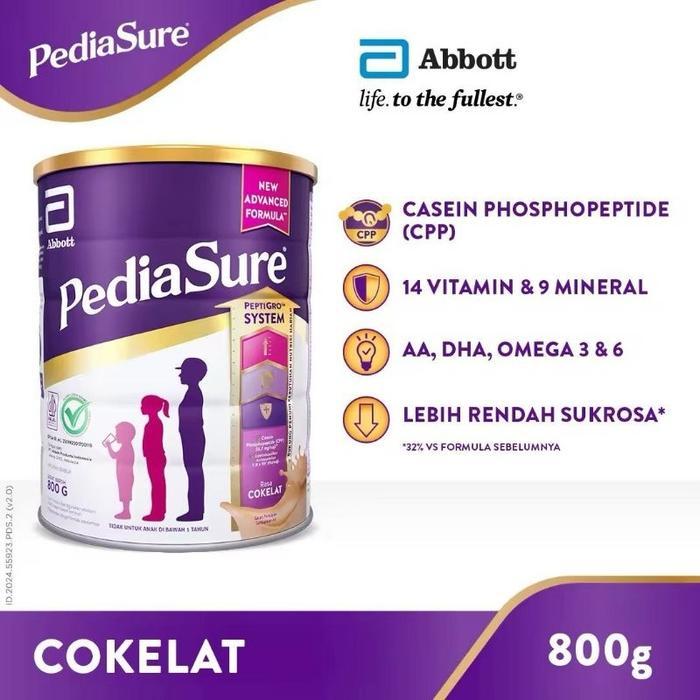 Terbaik Best Quality 100% Original Pediasure Cokelat 800 Gr - Susu Formula Pertumbuhan Anak