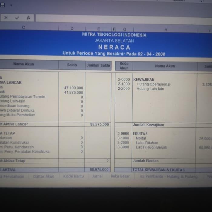 software program aplikasi excel akuntansi laporan keuangan bonus mewah
