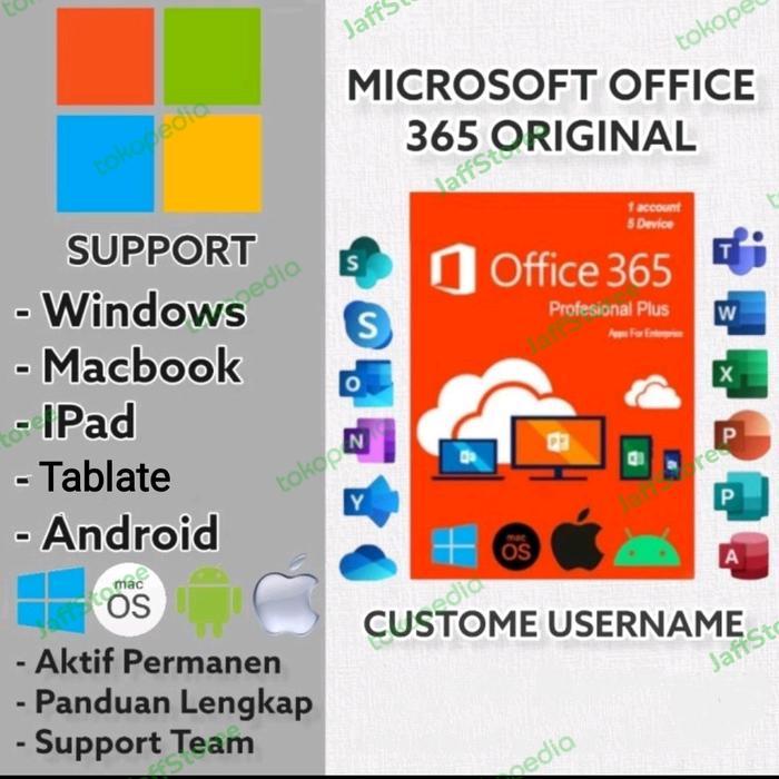 Microsoft Office 365 Original Mac/Ipad/Win/Tab/Android Lifetime