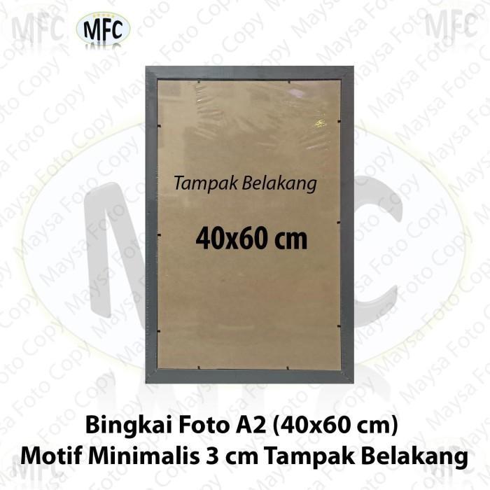 Bingkai Foto Frame Pigura 40X60 Full 3Cm Minimalis Hitam Dan Putih