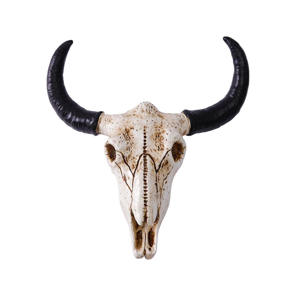 Patung Tengkorak Banteng 3D Patung Kepala Hewan Kepala Tengkorak Sapi Patung Tengkorak Sapi untuk Ko