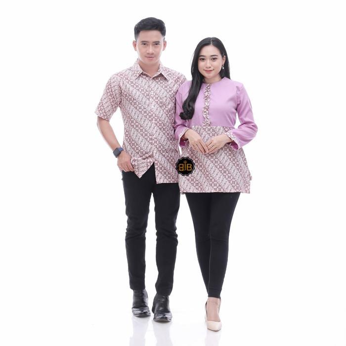 blouse batik couple kombinasi modern dan