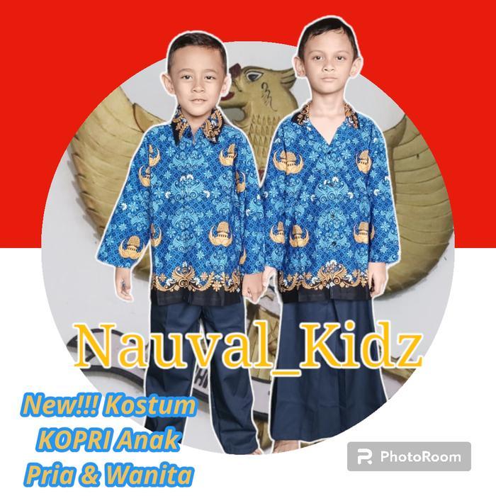 Baju Seragam Batik Korpri Anak/ Baju Guru Anak