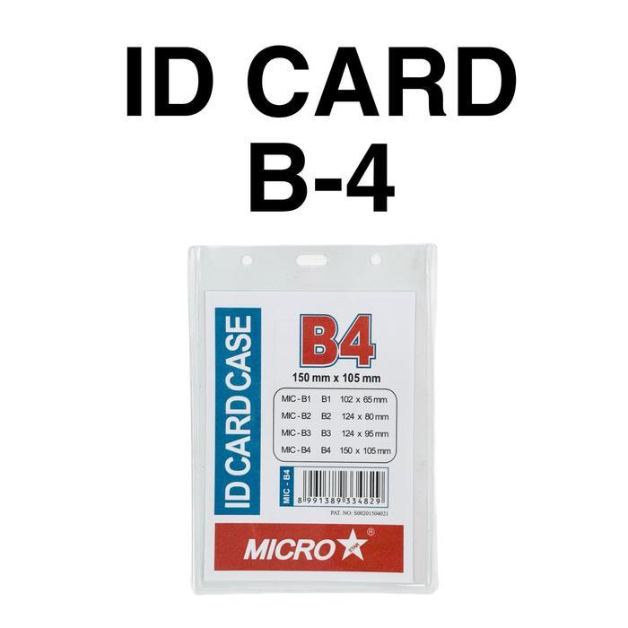 ( DAPAT 1 PLASTIK ISI 20 ID CARD ) Plastik Mika Name Tag ID Card Holder B4 150 x 105 / 105 x 150 mm