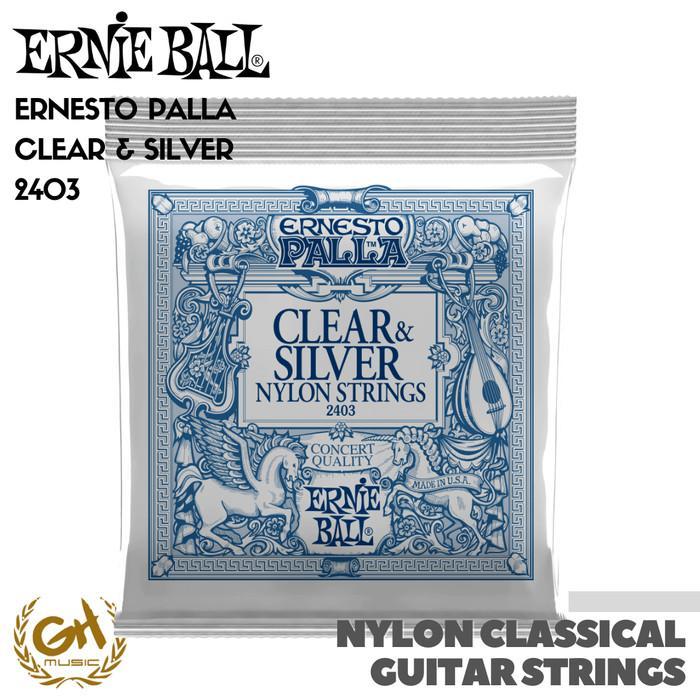 ERNIE BALL 2403 ERNESTO PALLA CLEAR & SILVER NYLON CLASSICAL GUITAR