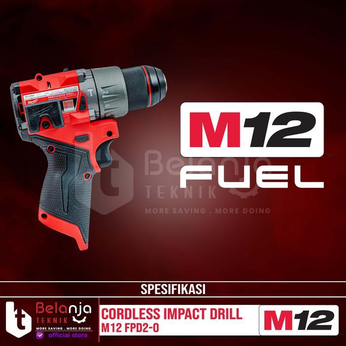 Milwaukee Bor Baterai M12 FPD2-0 Cordless Impact Drill 12V Unit Only