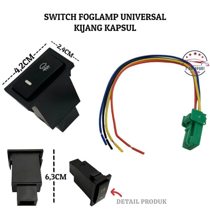 SAKLAR ON OFF FOGLAMP LAMPU KABUT KIJANG UNIVERSAL