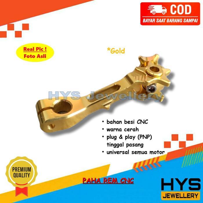 Hys Paha Rem Tromol Belakang Variasi Full Cnc - Universal Semua Motor Warna Silver Gold Merah Two