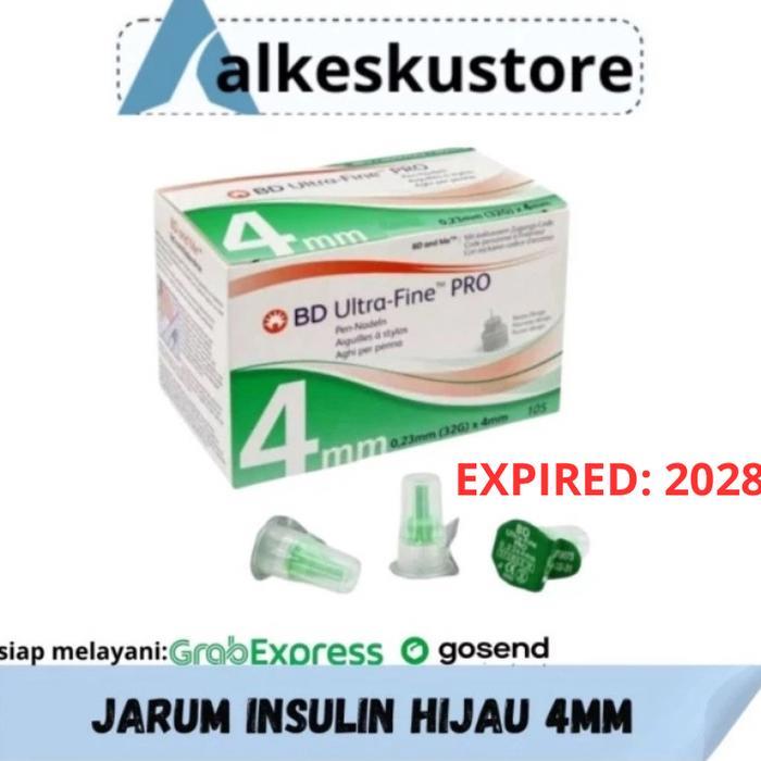 Ready Jarum Insulin Hijau / Jarum Insulin 4mm BD Ultra Fine
