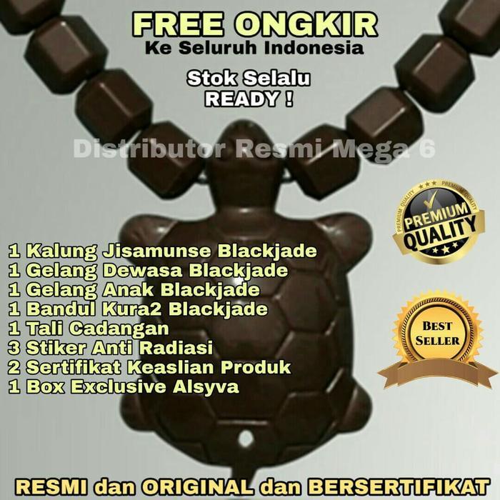 Ready PROMO Jisamunse Blackjade - Hitam - Kalung kesehatan - FREE 1 gelang