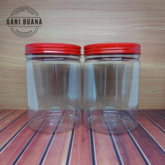 TOPLES JAR 800ML TUTUP ALMUNIUM MERAH