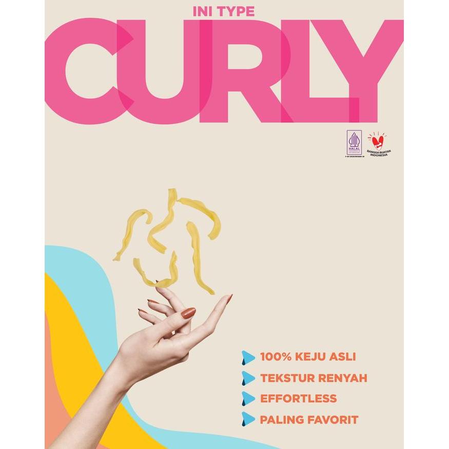 CURLY - Gabus Keju "Tante Rambut Roll" Premium Cheesestick Telor Gabus