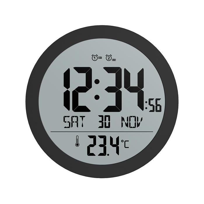 Forhom Jam Dinding Lcd Digital Round - Hitam