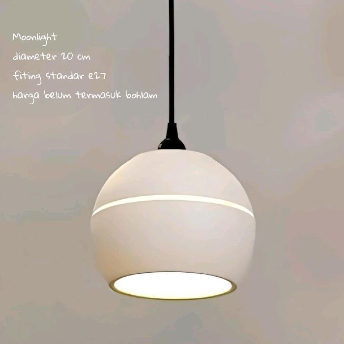 lampu gantung minimalis bulat lampu hias gantung moonlight kap bulat
