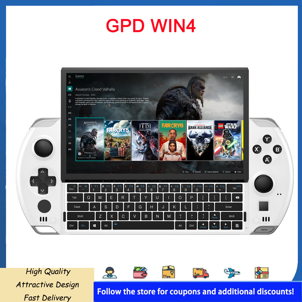 GPD WIN 4 Handheld Gaming Laptop 6-inch Portable Mini PC Game Console AMD 6800U Processor Windows 11
