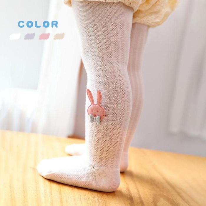 BOBOHO - Legging Stocking Anak Perempuan Bahan Katun Motif Pita / Celana Stocking Anak motif Kelinci