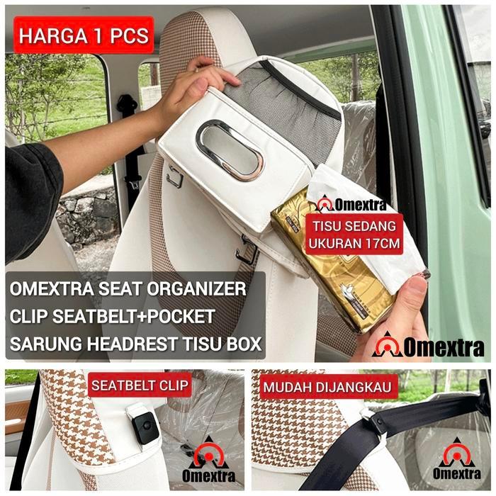 Seatbelt Clip Sarung Jok Wuling Air Ev Tissue Box Gantungan Sabuk Pengaman Wuling Air Ev Kantong Jok