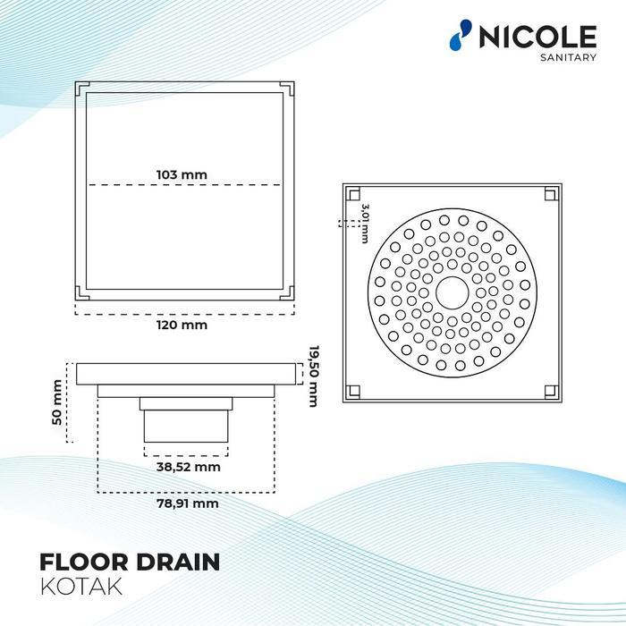 Saluran Lantai Anti Bau / Saluran Air Kamar Mandi / Floor Drain