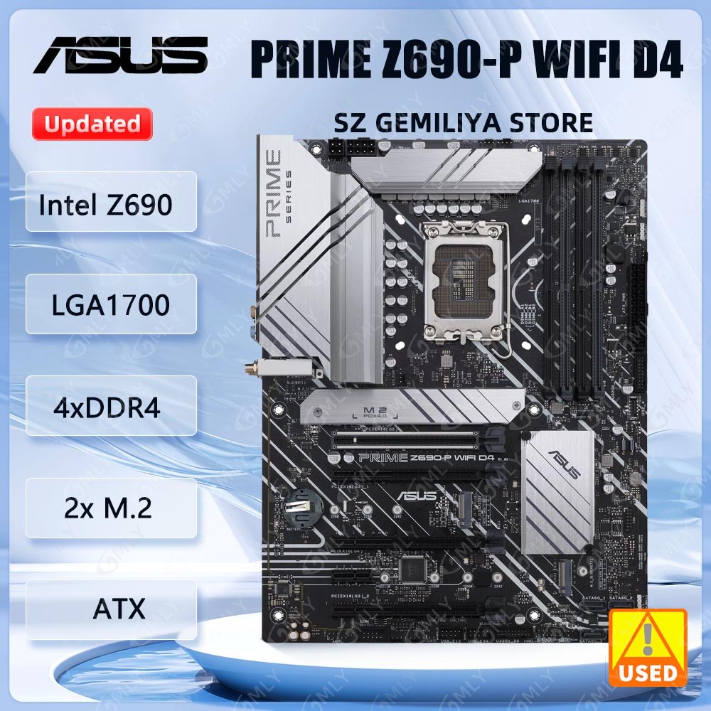 AsusPRIME Z690-P WIFI D4 Motherboard LGA 1700 intel Z690 support I9-14900 14700 G6900 14500 13900